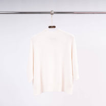 Maglione girocollo in maglia a maniche corte