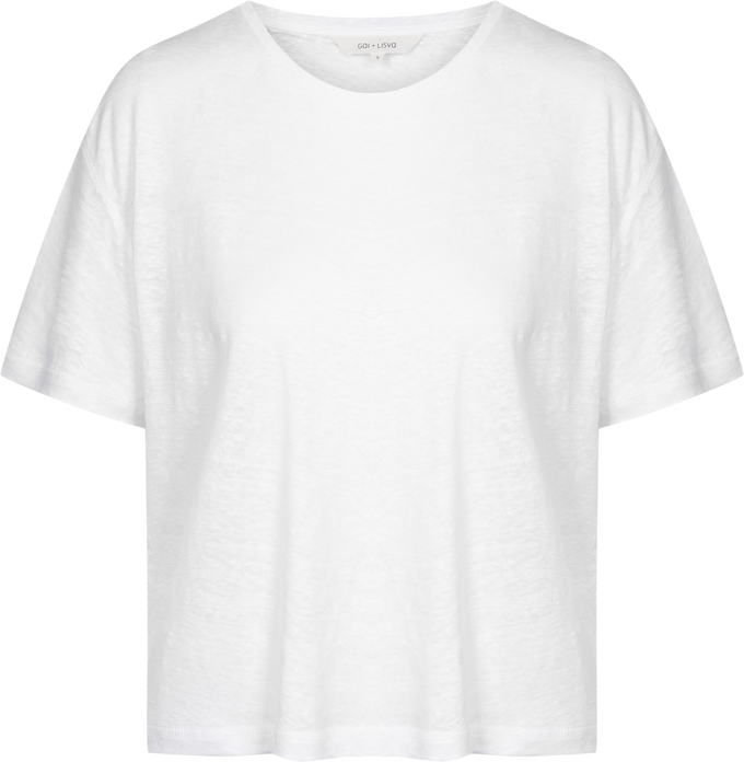 T-shirt Ivalo in lino bianca