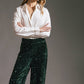 Camicia in raso con bottoni perla