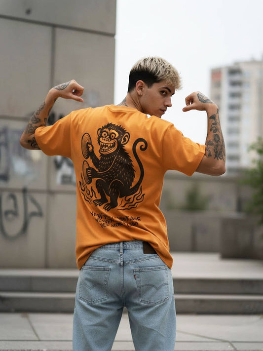 T-shirt New Year Loco Monky senape