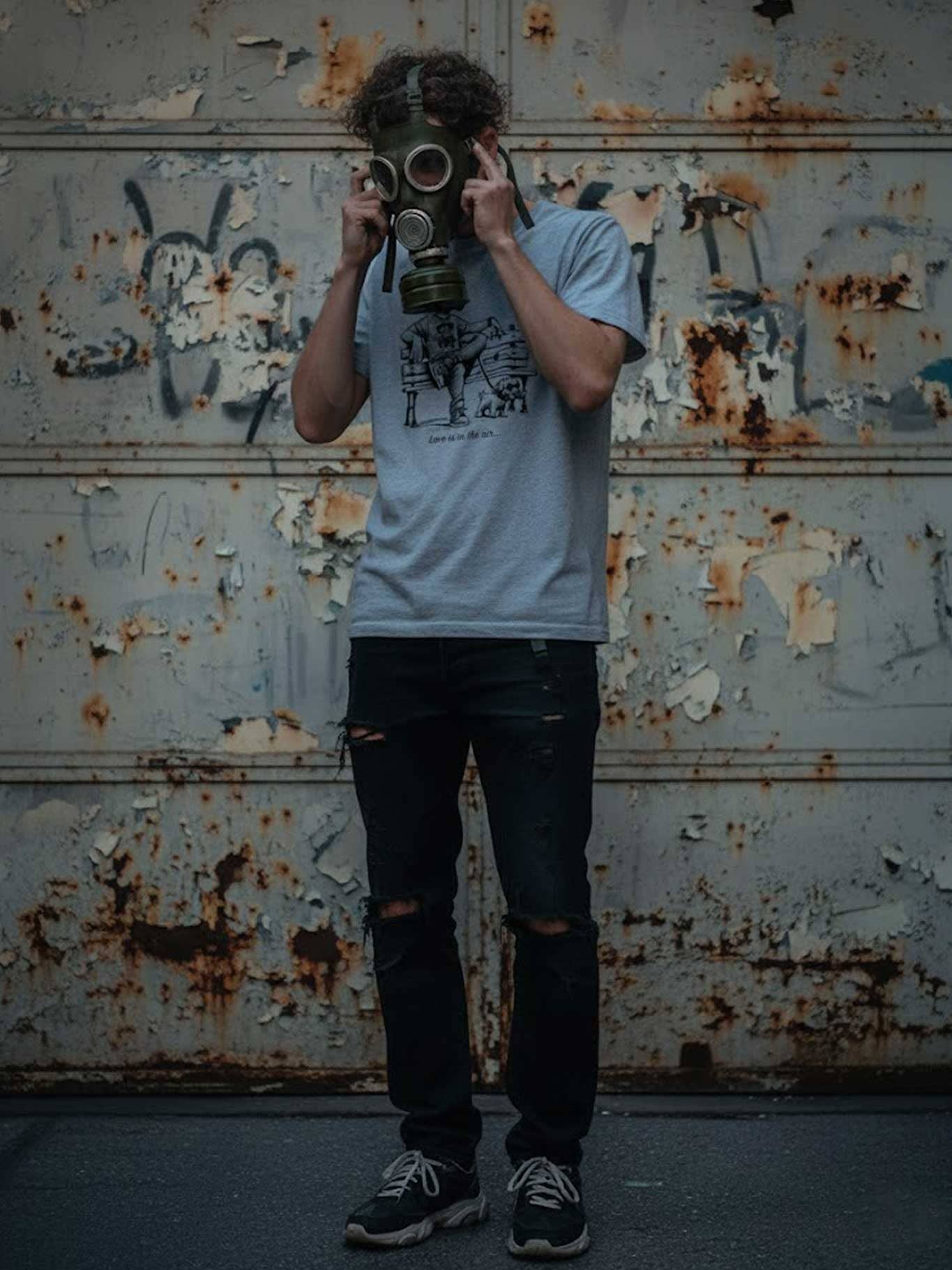T-shirt unisex Love Is in the Air grigio mélange