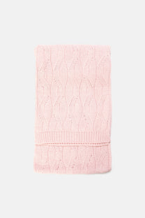 Sciarpa a maglia strutturata rosa