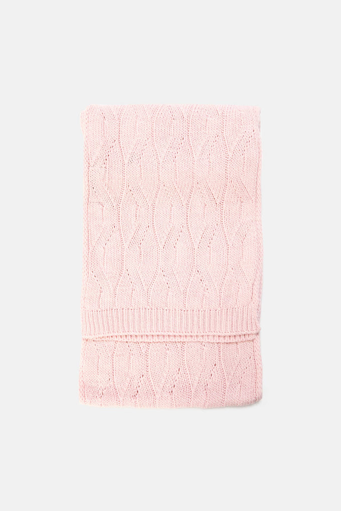 Sciarpa a maglia strutturata rosa