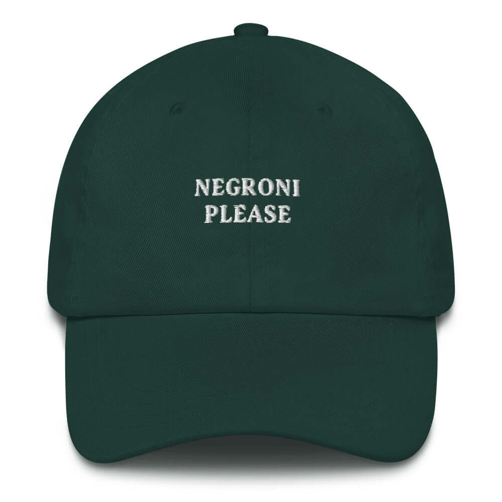 Cappellino Dad Hat ricamato “Negroni Please”