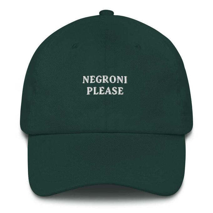 Cappellino Dad Hat ricamato “Negroni Please”