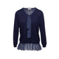 Maglia con fiocco e balza a pois