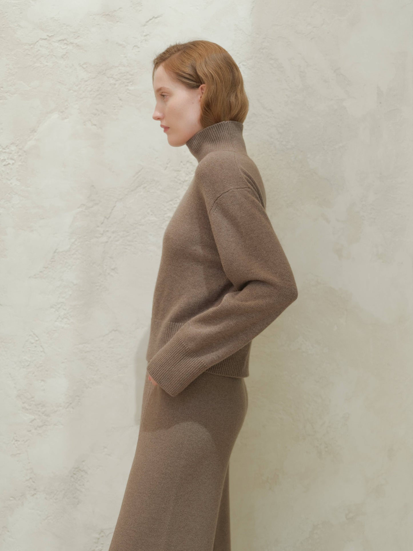 Maglione dolcevita in misto cashmere
