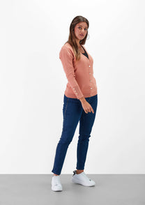 Cardigan in maglia con scollo a V