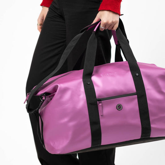 Borsa da viaggio impermeabile rosa da 37 L