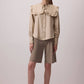 Camicia in misto cotone con maxi colletto marinara e volant