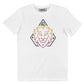 T-shirt bianca Leone con stampa segno zodiacale in cotone biologico