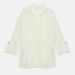 Camicia in popeline con polsini ampi