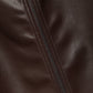 Gonna midi in ecopelle con zip frontale
