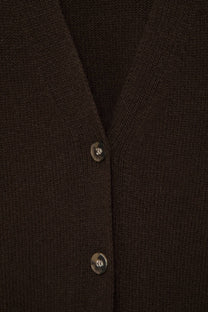 Cardigan in maglia rasata con maniche a palloncino