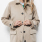 Cappotto lungo minimal con colletto classico