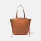 Borsa shopper in pelle sintetica con doppi manici e tracolla