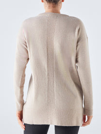 Maglia lunga a girocollo Nervo in misto lana e cashmere