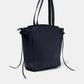 Borsa shopper in ecopelle con doppio manico e tracolla