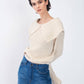 Maglione in maglia con maxi collo a scialle
