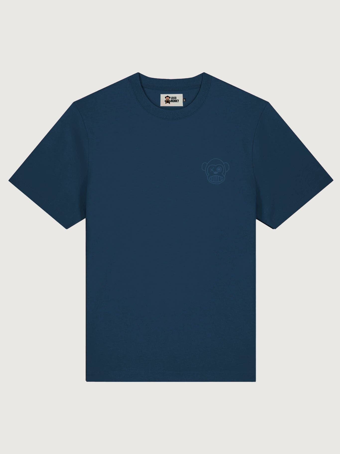 T-shirt in cotone con ricamo tono su tono