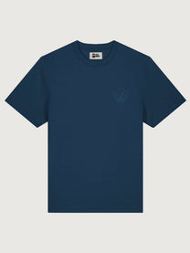 T-shirt in cotone con ricamo tono su tono