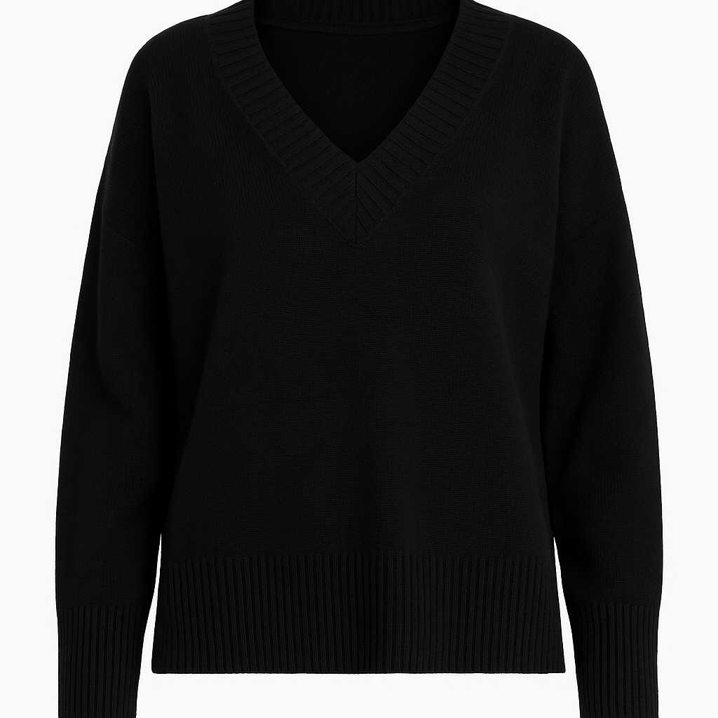 Maglione in lana con scollo a V