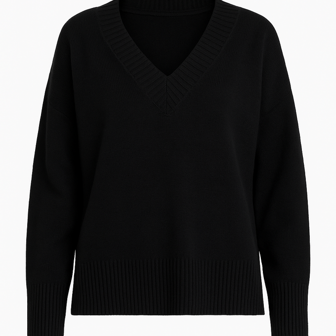 Maglione in lana con scollo a V