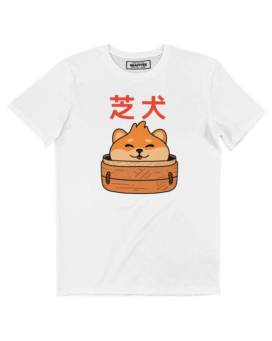 T-shirt Shiba Bao con grafica cane e cibo