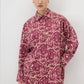 Camicia rosa a fantasia floreale dal fit comodo
