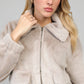 Giacca Candice in ecopelliccia color visone