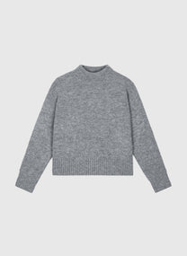 Maglione girocollo Lorana grigio mélange