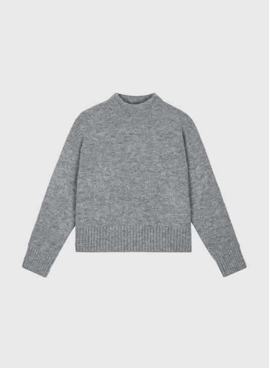 Maglione girocollo Lorana grigio mélange
