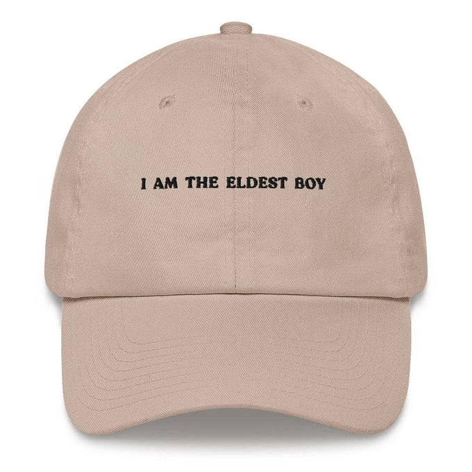 Cappellino ricamato "I Am The Eldest Boy" in cotone