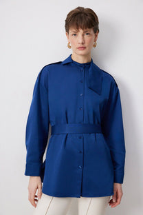 Camicia relax fit con spalline