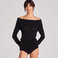 Top Asha nero in lana