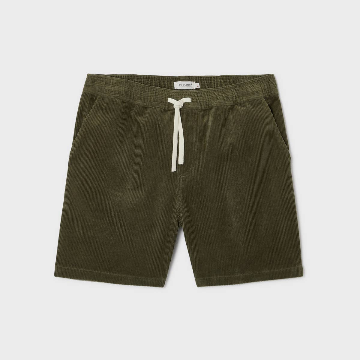 Pantaloncini in velluto a coste con coulisse elasticizzata verde