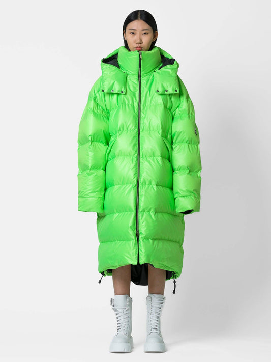 Parka lungo oversize con logo