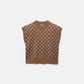 Gilet in maglia jacquard con motivo geometrico