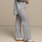Pantaloni a zampa in maglia morbida da donna