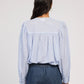 Blusa Sajona a righe blu