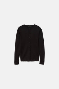 Cardigan in maglia rasata con bottoni