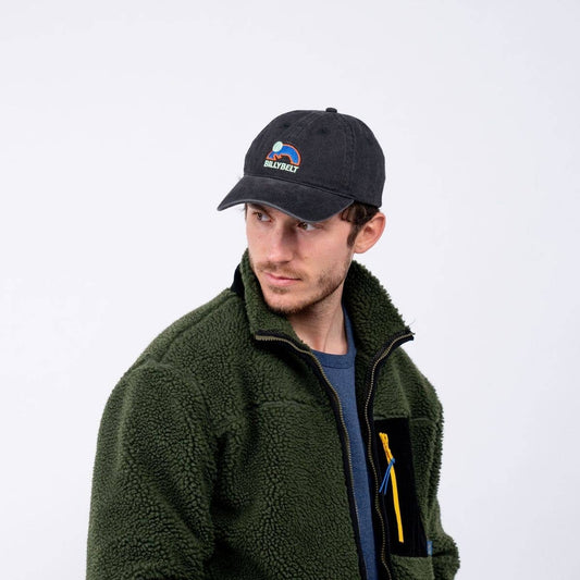 Cappellino in cotone lavato antracite