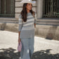 Maglia a righe in lana e cashmere