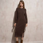 Abito lungo in maglia con lurex