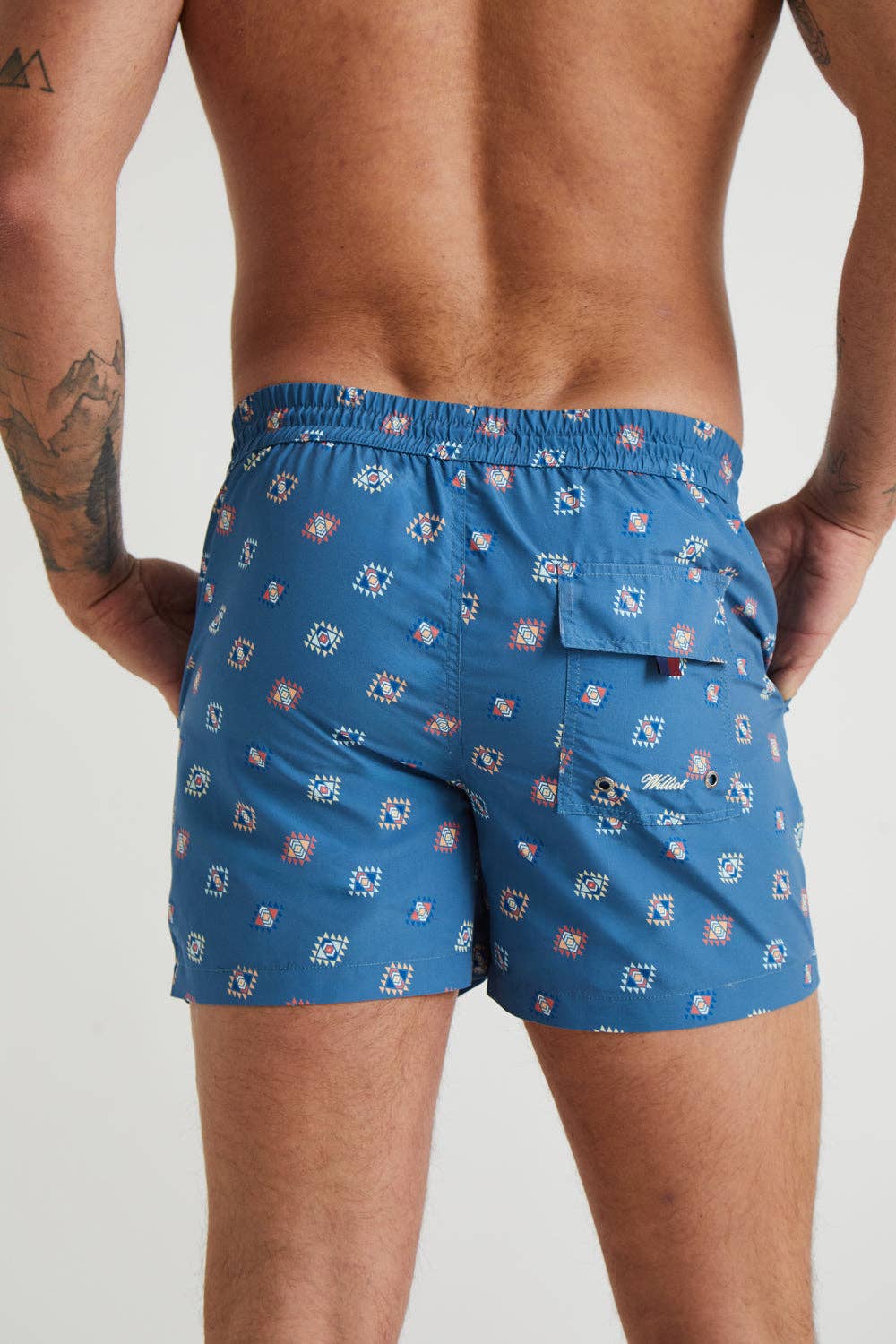 Costume da bagno uomo con logo etnico multicolore