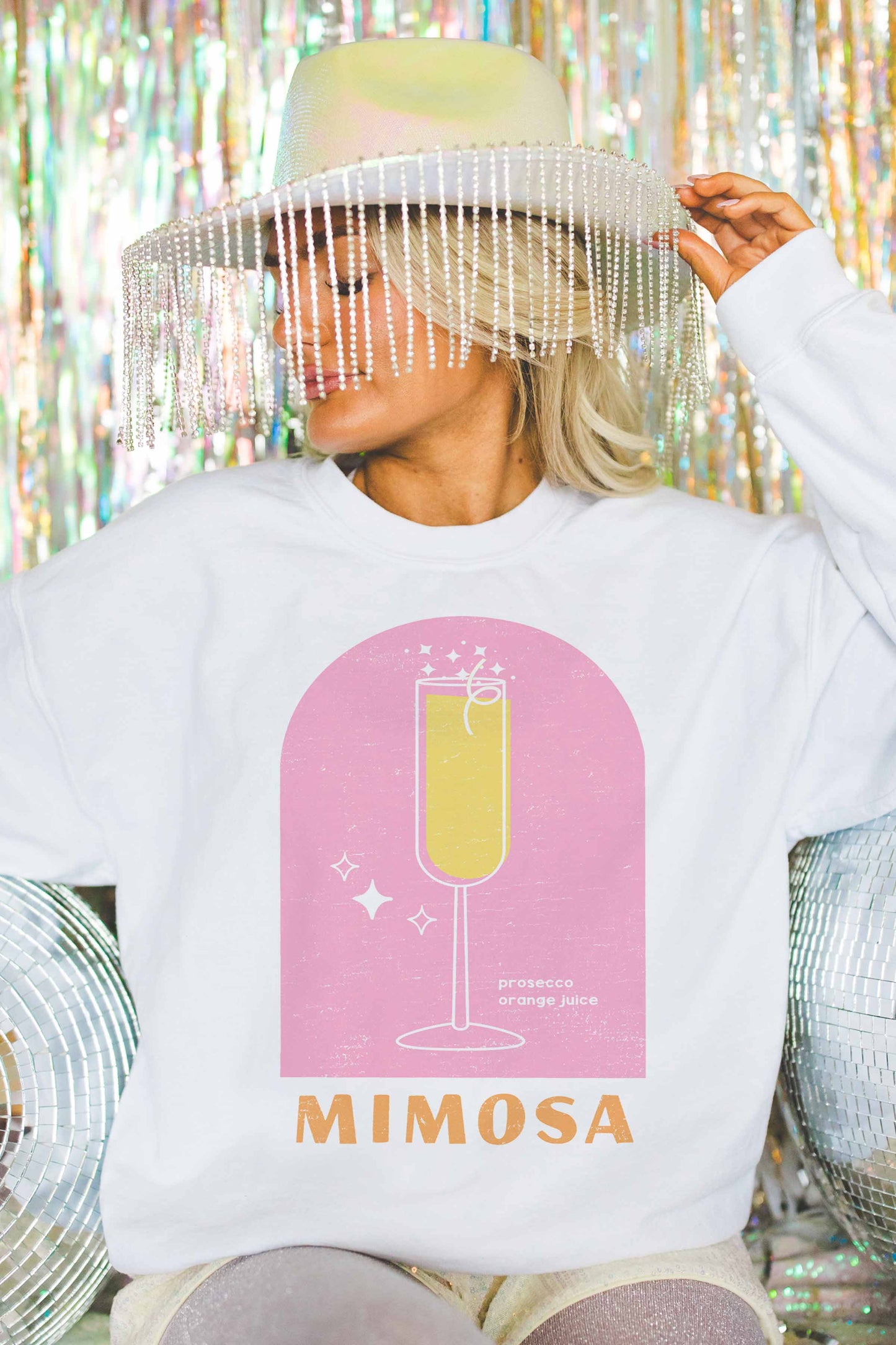Felpa oversize grafica Mimosa