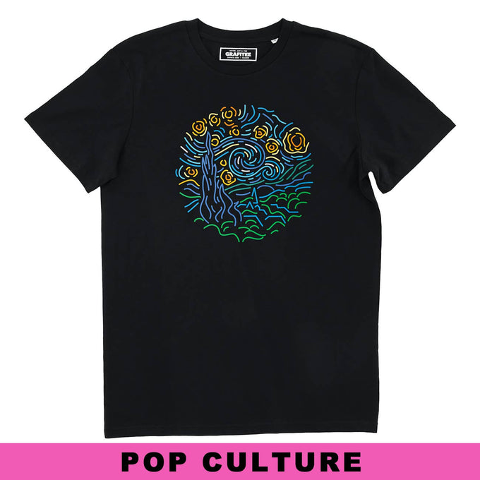 T-shirt Starry Night con grafica artistica
