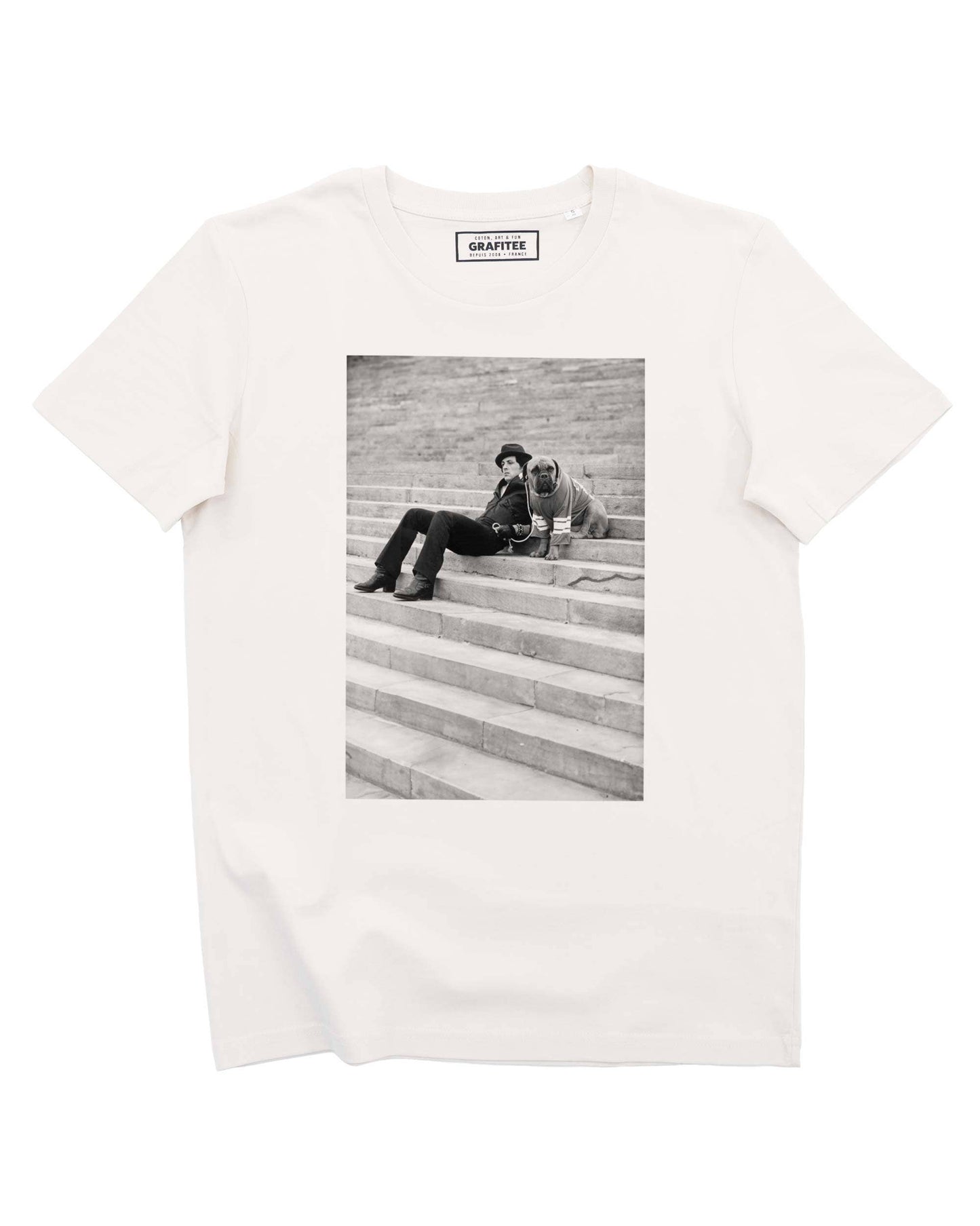 T-shirt Butkus & Rocky con stampa fotografica