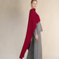 Maxi Sciarpa a Coste in Puro Cashmere
