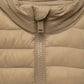 Gilet trapuntato con collo alto e zip